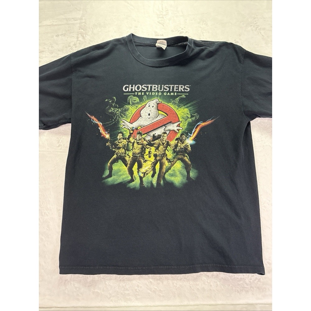 Vintage Ghostbusters The Video Game Promo Men's Tee T-Shirt Size XL Black